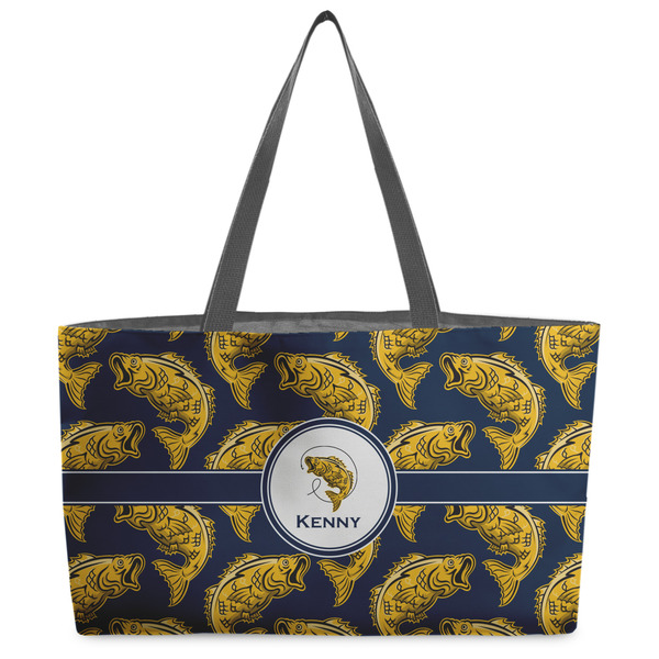 Custom Fish Beach Totes Bag - w/ Black Handles (Personalized)