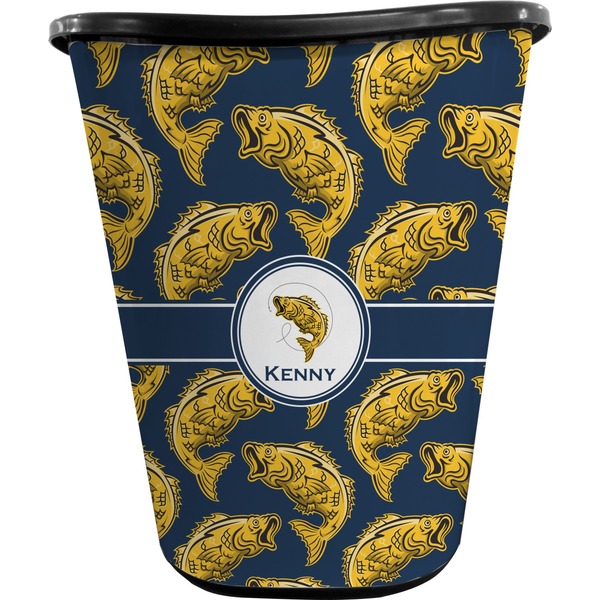 Fish Trash Can Black
