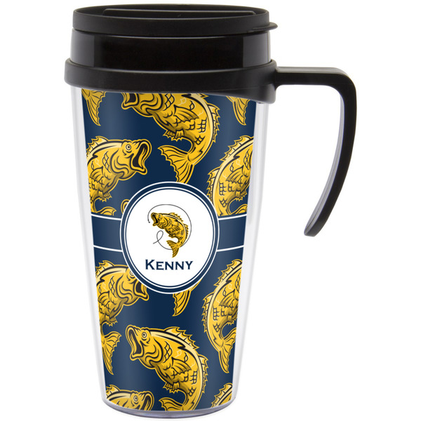 Custom Fish Acrylic Travel Mug with Handle (Personalized)