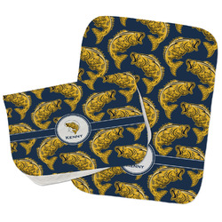 Fish Burp Cloths - Fleece - Set of 2 w/ Name or Text
