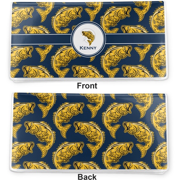 Fish Vinyl Check Book Cover - Front and Back