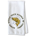 Fish Kitchen Towel - Waffle Weave - Partial Print (Personalized)