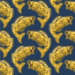Fish Wallpaper & Surface Covering (Water Activated 24"x 24" Sample)