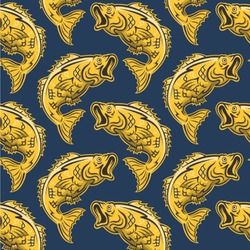Fish Wallpaper & Surface Covering (Water Activated 24"x 24" Sample)