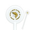 Fish 5.5" Round Plastic Stir Sticks - White - Single Sided (Personalized)