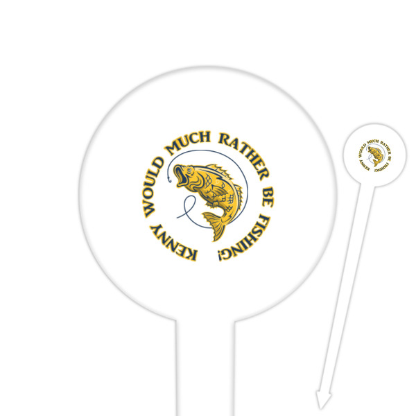 Custom Fish Round Plastic Food Picks (Personalized)