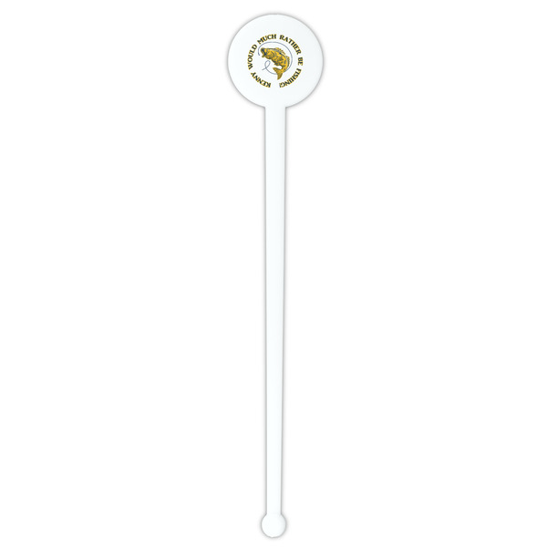 Fish White Plastic 7" Stir Stick - Round - Single Stick