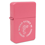 Fish Windproof Lighter - Pink - Single Sided (Personalized)