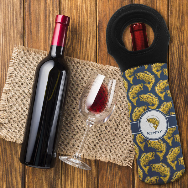 Fish Wine Tote Bag - FLATLAY