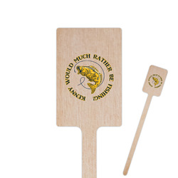 Fish 6.25" Rectangle Wooden Stir Sticks - Single Sided (Personalized)