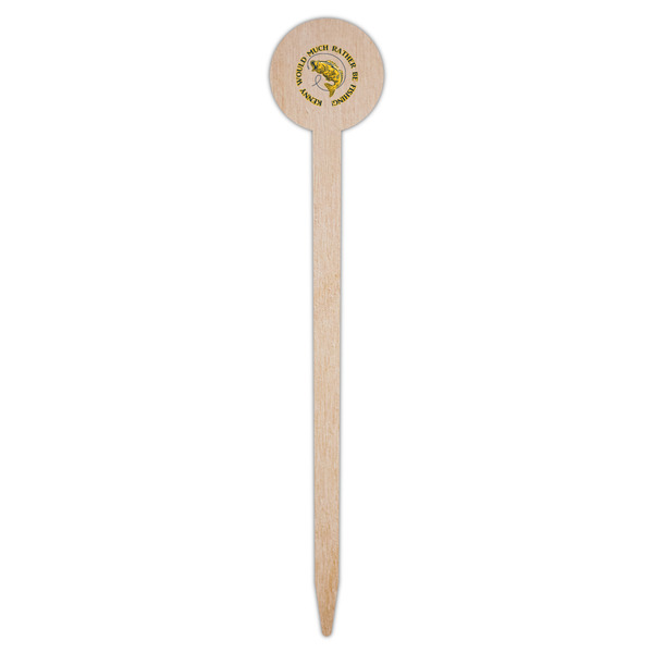 Fish Wooden 6" Food Pick - Round - Single Pick