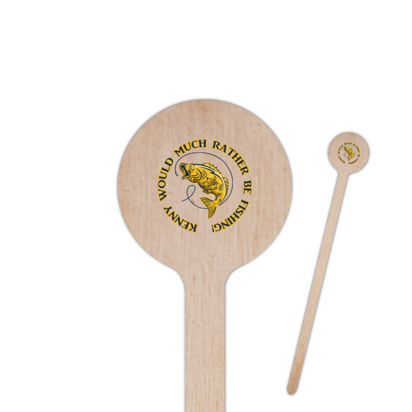 Custom Fish Round Wooden Stir Sticks (Personalized)