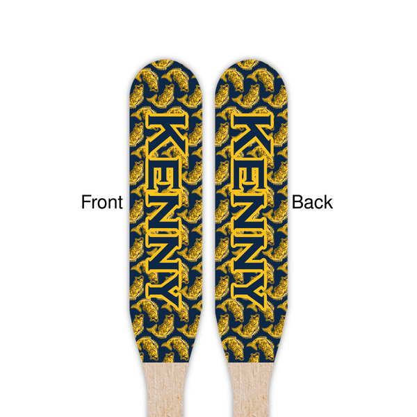 Fish Wooden Food Pick - Paddle - Double Sided - Front & Back