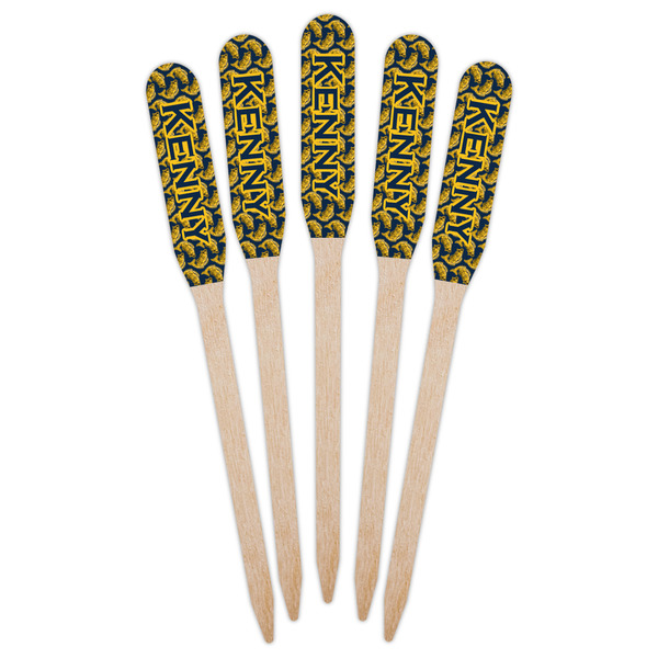 Fish Wooden Food Pick - Paddle - Fan View