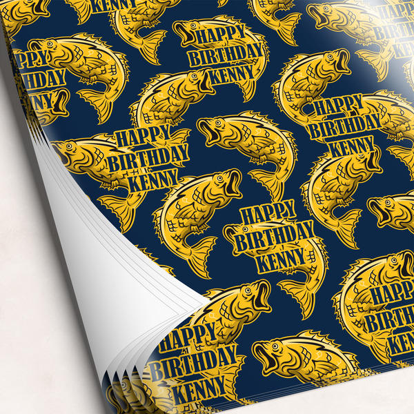 Custom Fish Wrapping Paper Sheets - Single-Sided - 20" x 28" (Personalized)