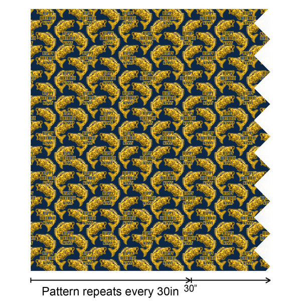 Fish Wrapping Paper Roll - Satin - Partial Roll