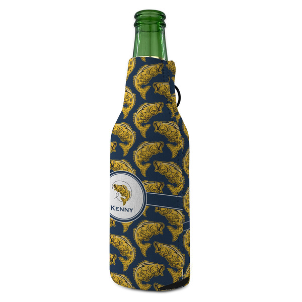 Fish Zipper Bottle Cooler - ANGLE (bottle)