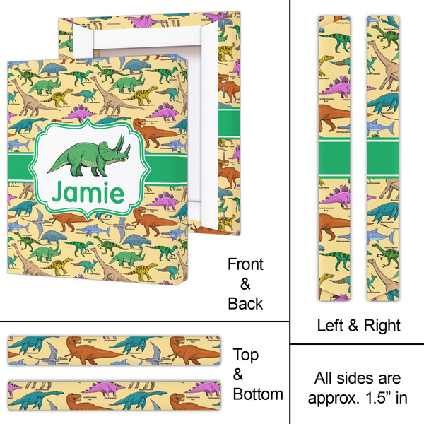 Dinosaurs 11x14 - Canvas Print - Approval