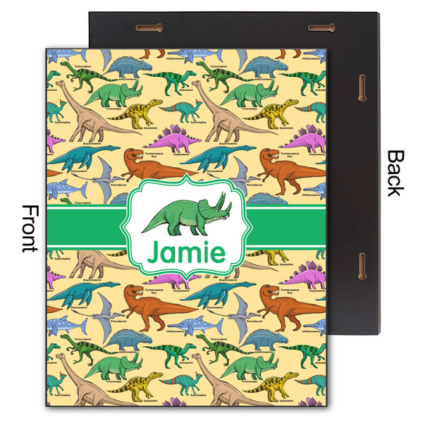 Dinosaurs 11x14 Wood Print - Front & Back View