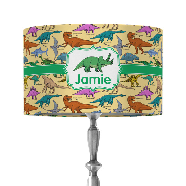 Dinosaurs 12" Drum Lampshade - ON STAND (Fabric)