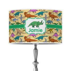 Dinosaurs 12" Drum Lamp Shade - Poly-film (Personalized)