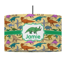 Dinosaurs 12" Drum Pendant Lamp - Fabric (Personalized)