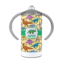 Dinosaurs 12 oz Stainless Steel Sippy Cup (Personalized)