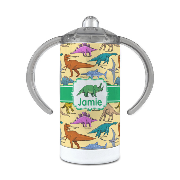 Custom Dinosaurs 12 oz Stainless Steel Sippy Cup (Personalized)