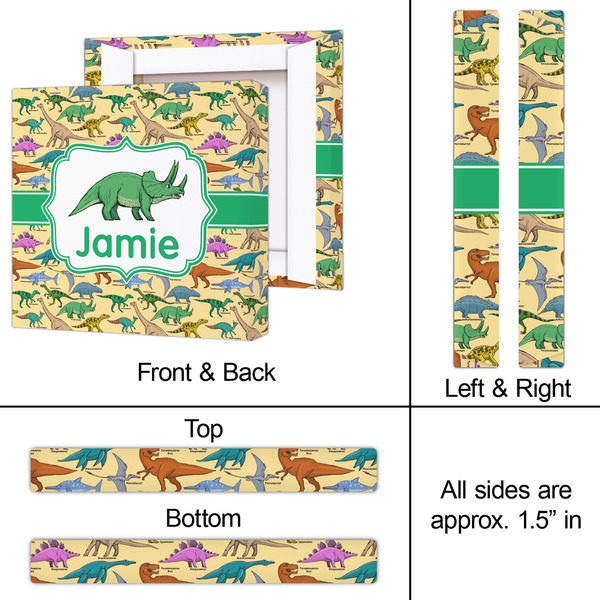 Dinosaurs 12x12 - Canvas Print - Approval