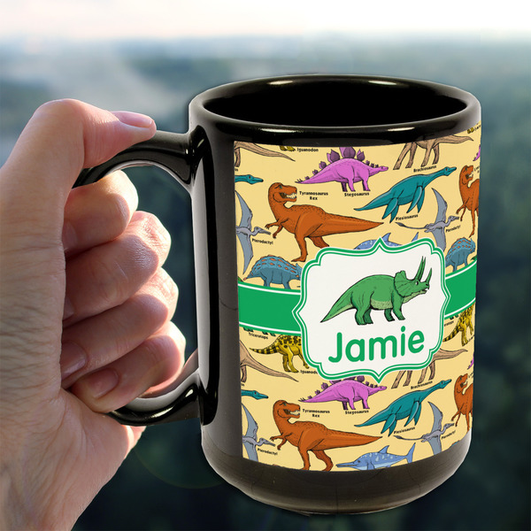 Dinosaurs 15oz. Black Mug - LIFESTYLE