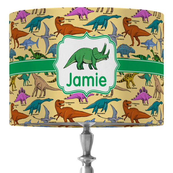 Custom Dinosaurs 16" Drum Lamp Shade - Fabric (Personalized)