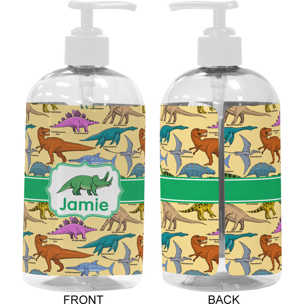 Dinosaurs 16 oz Plastic Liquid Dispenser- Approval- White