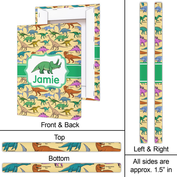 Dinosaurs 20x30 - Canvas Print - Approval