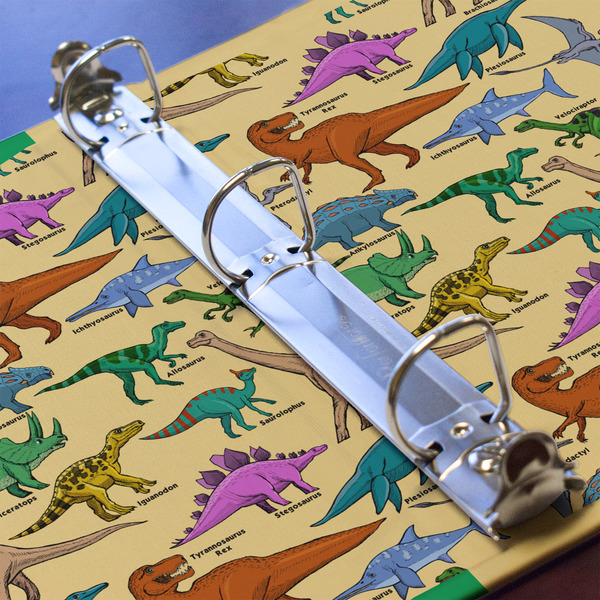 Dinosaurs 3 Ring Binders - Full Wrap - 1" - DETAIL