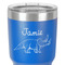 Dinosaurs 30 oz Stainless Steel Ringneck Tumbler - Blue - Close Up