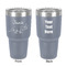 Dinosaurs 30 oz Stainless Steel Ringneck Tumbler - Grey - Double Sided - Front & Back