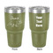 Dinosaurs 30 oz Stainless Steel Tumbler - Olive - Double-Sided (Personalized)