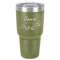 Dinosaurs 30 oz Stainless Steel Tumbler - Olive - Single-Sided (Personalized)