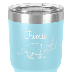 Dinosaurs 30 oz Stainless Steel Tumbler - Teal - Double-Sided (Personalized)
