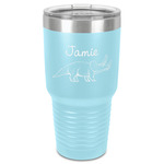 Dinosaurs 30 oz Stainless Steel Tumbler - Teal - Single-Sided (Personalized)