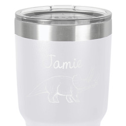 Dinosaurs 30 oz Stainless Steel Tumbler - White - Double-Sided (Personalized)