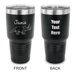 Dinosaurs 30 oz Stainless Steel Tumbler - Black - Double Sided (Personalized)