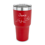 Dinosaurs 30 oz Stainless Steel Tumbler - Red - Single Sided (Personalized)