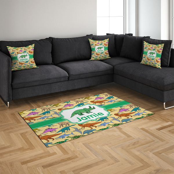 Dinosaurs 4'x6' Indoor Area Rugs - IN CONTEXT