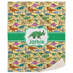 Dinosaurs Sherpa Throw Blanket (Personalized)