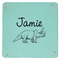 Dinosaurs 9" x 9" Teal Leatherette Snap Up Tray - APPROVAL