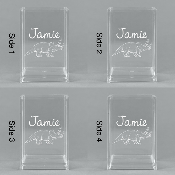 Dinosaurs Acrylic Pen Holder - All Sides