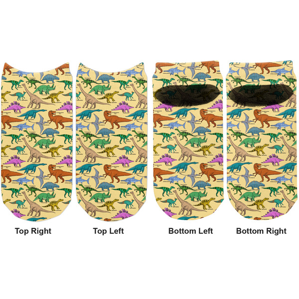 Dinosaurs Adult Ankle Socks - Double Pair - Front and Back - Apvl