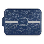 Dinosaurs Aluminum Baking Pan with Navy Lid (Personalized)