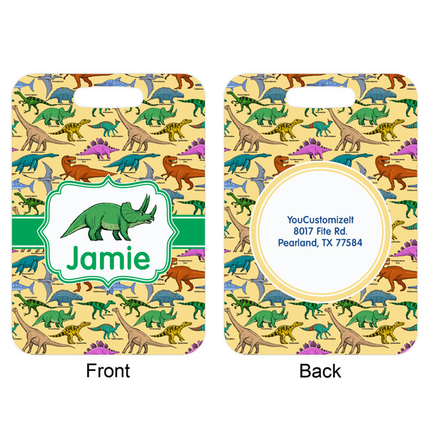 Dinosaurs Aluminum Luggage Tag (Front + Back)